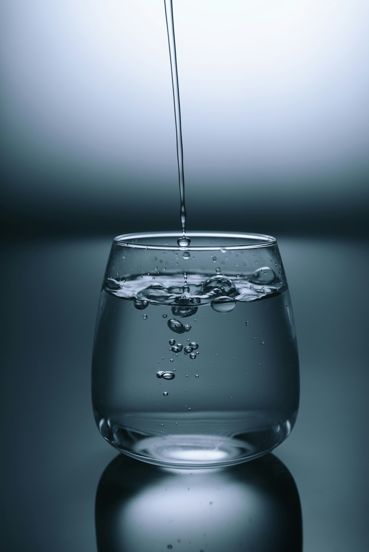 Person drinking clean filtered water